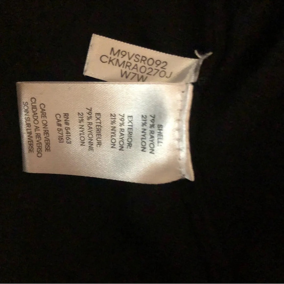 Calvin Klein Women Pullover Sweater Black & Cream Long Sleeve Turtleneck Medium - Picture 5 of 6